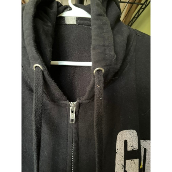 GD Lightning Bolt Graphic Full Zip Black Hoodie Sweatshirt, Green Day - Picture 6 of 8